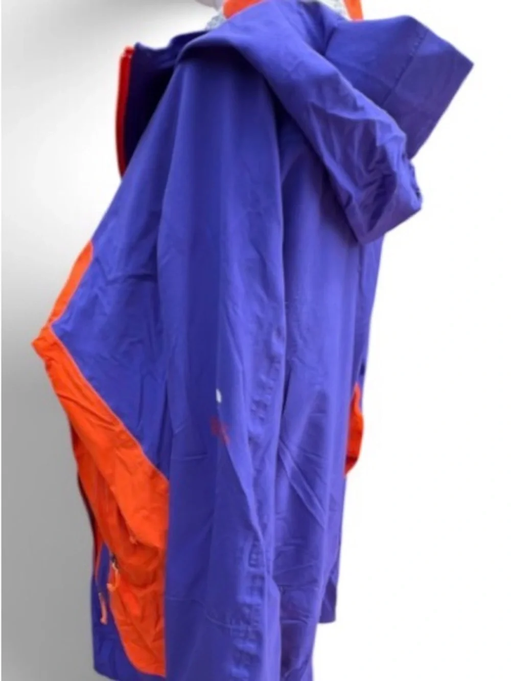 The North Face Purple and Orange Hooded Men's Windbreaker Vest. Size M.